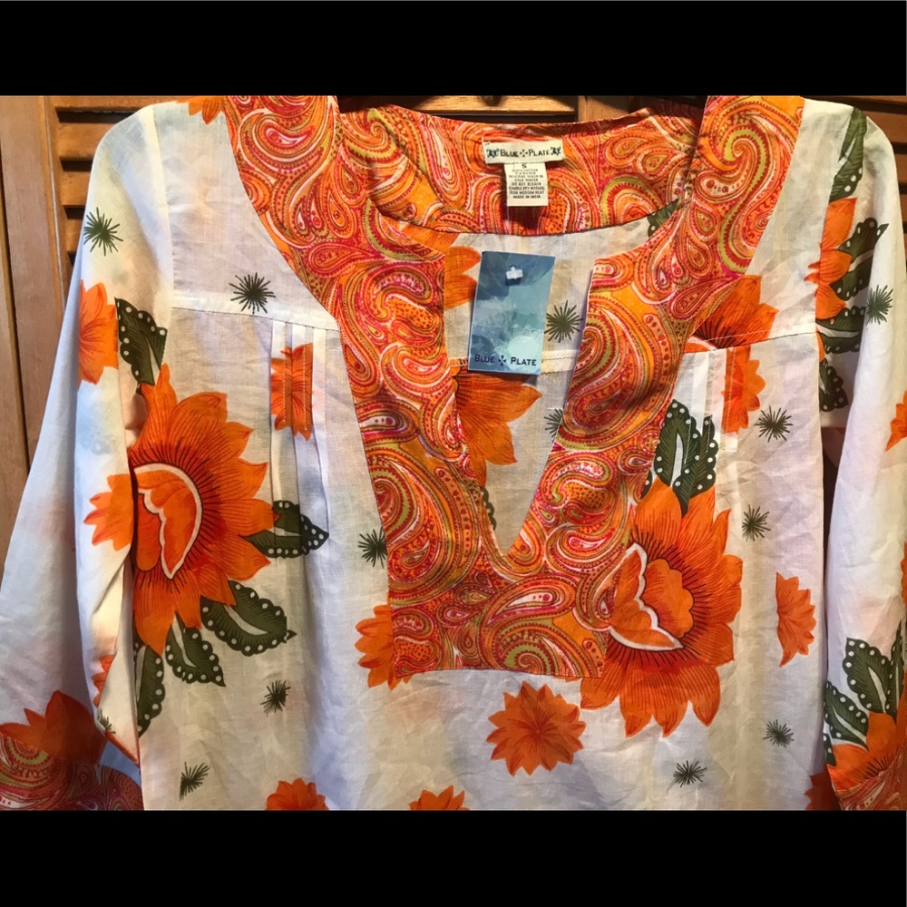 Blue Plate Colorful BOHO Tunic - Picture 3 of 8
